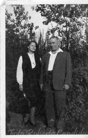 Modesto Candido, fratello di Artibano, con la moglie Modesto Candido, fratello di Artibano, con la moglie